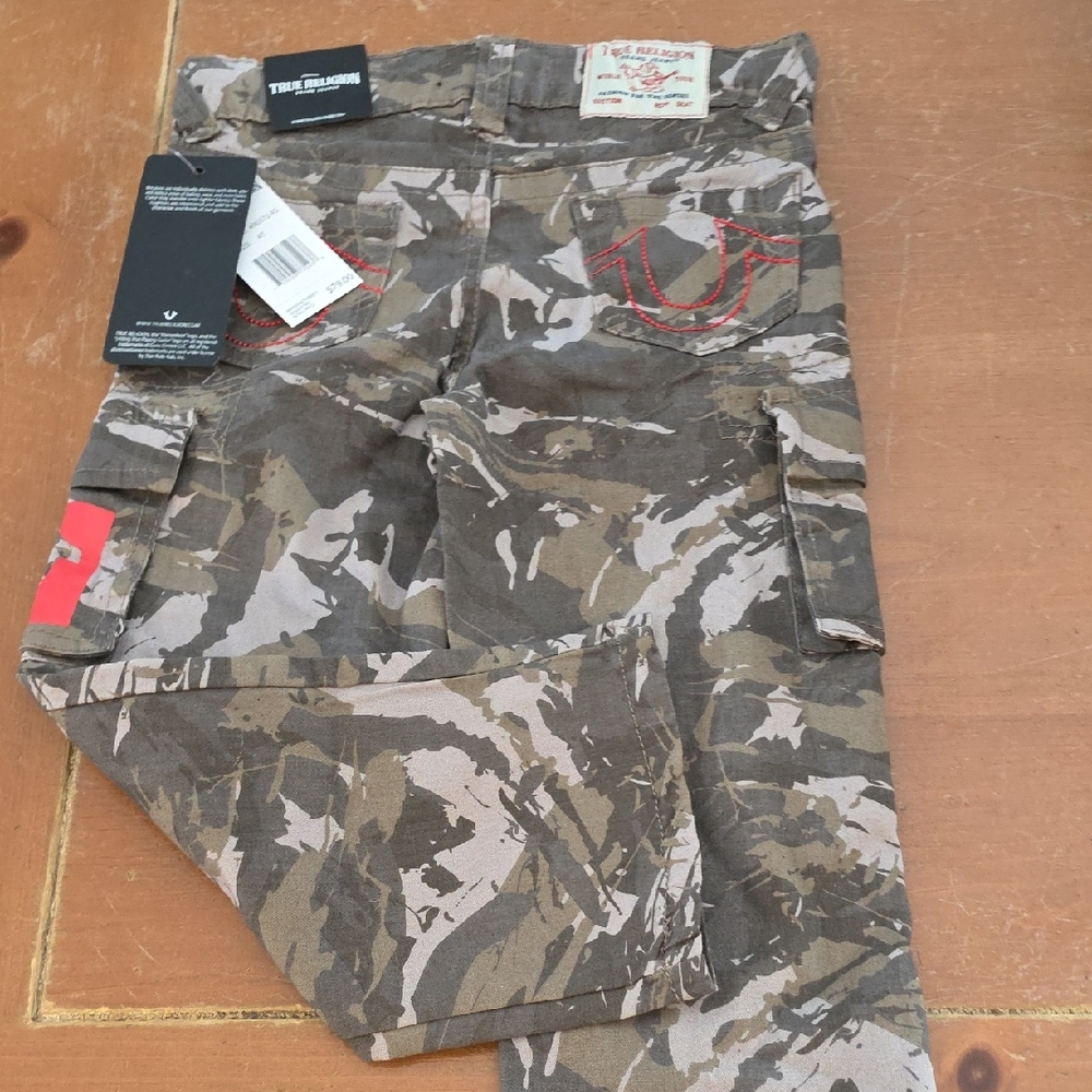 True Religion Kid's Brown and Tan Cargo Pants